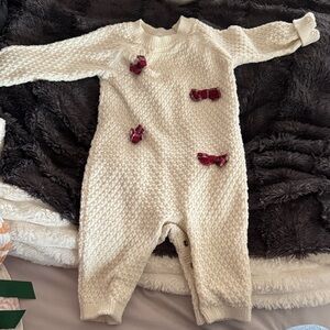 Carter's Cream One Piece with Red Accents